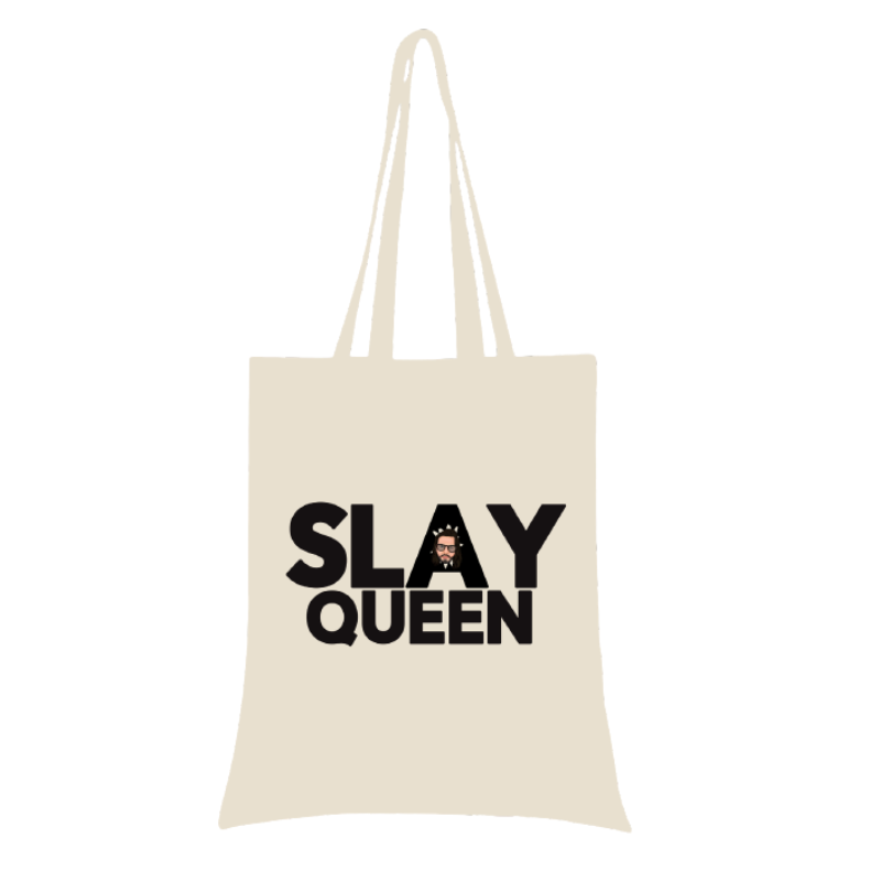 SR Slay Queen Natural Tote Bag